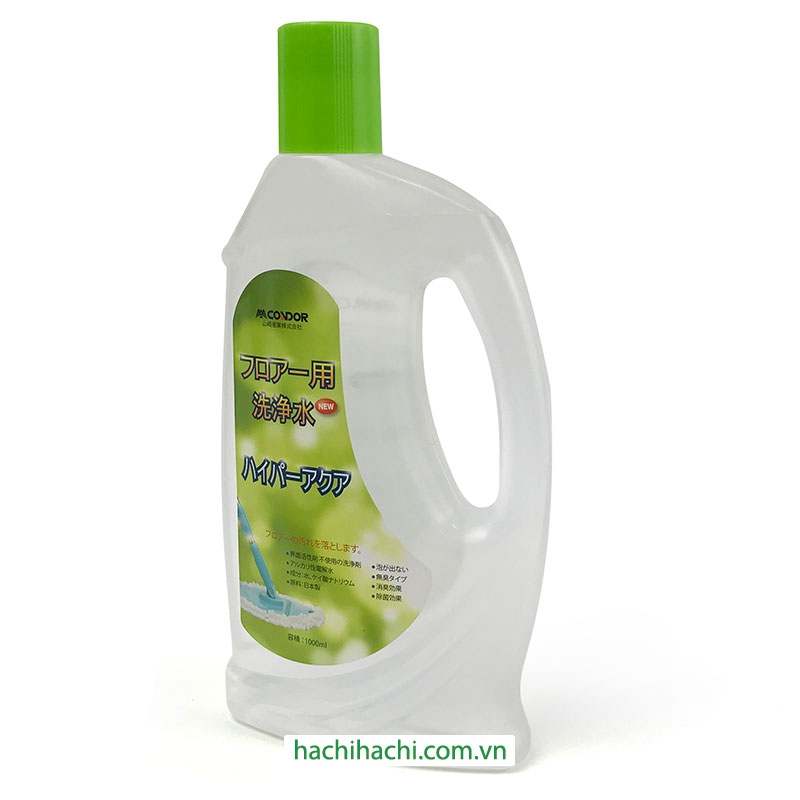 Nước lau sàn Condor Hyper Aqua chống khuẩn, khử mùi, không chất phụ gia 1L thương hiệu CONDOR
