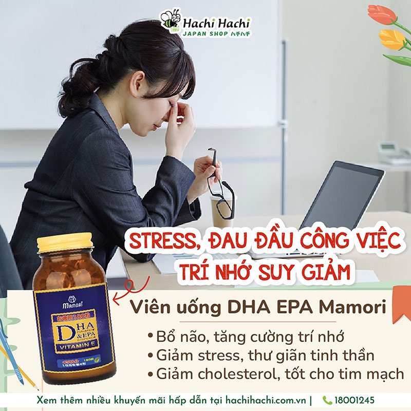 TPBVSK: Viên uống Mamori DHA EPA Nhật Bản 60 viên, Hỗ trợ tăng cường trí nhớ thương hiệu 