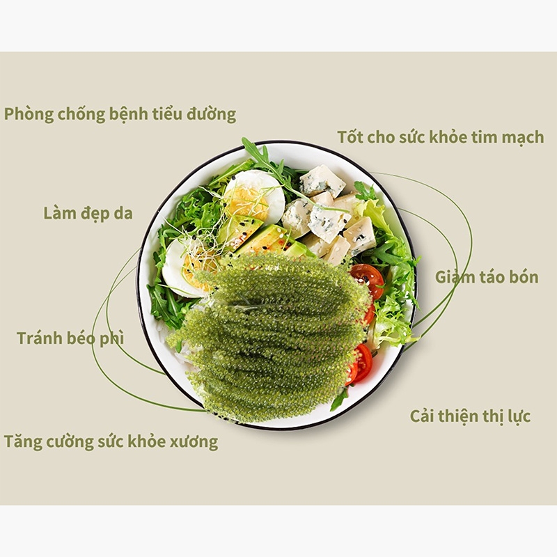 Rong nho tươi Namashi 100g (5 gói x 20g) 100% tự nhiên thương hiệu 