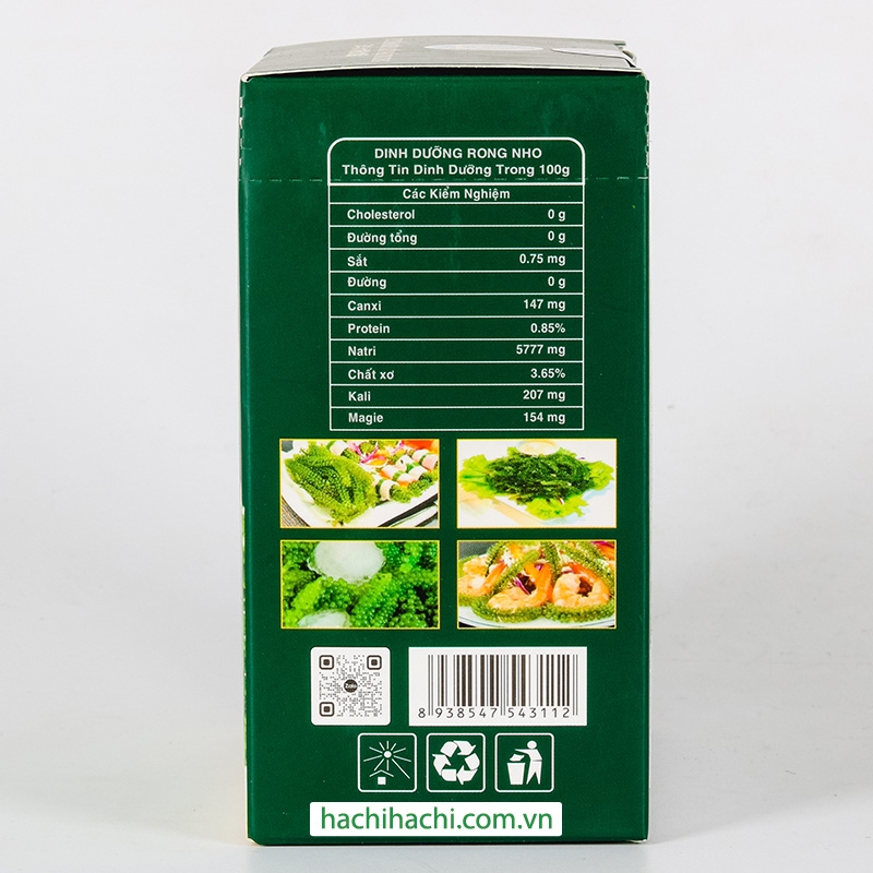Rong nho tươi Namashi 100g (5 gói x 20g) 100% tự nhiên thương hiệu 