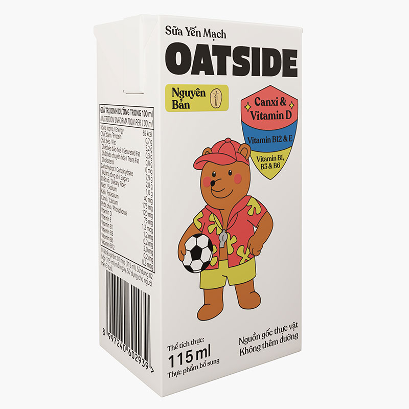 TPBS: Sữa yến mạch vị nguyên bản Oatside 115mlx4 hộp thương hiệu 