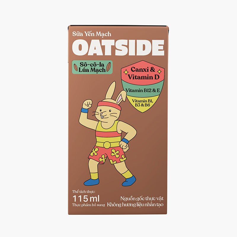 TPBS: Sữa yến mạch vị socola lúa mạch Oatside 115mlx4 hộp thương hiệu 