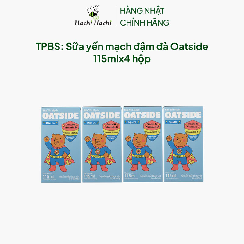 TPBS: Sữa yến mạch đậm đà Oatside 115mlx4 hộp thương hiệu 