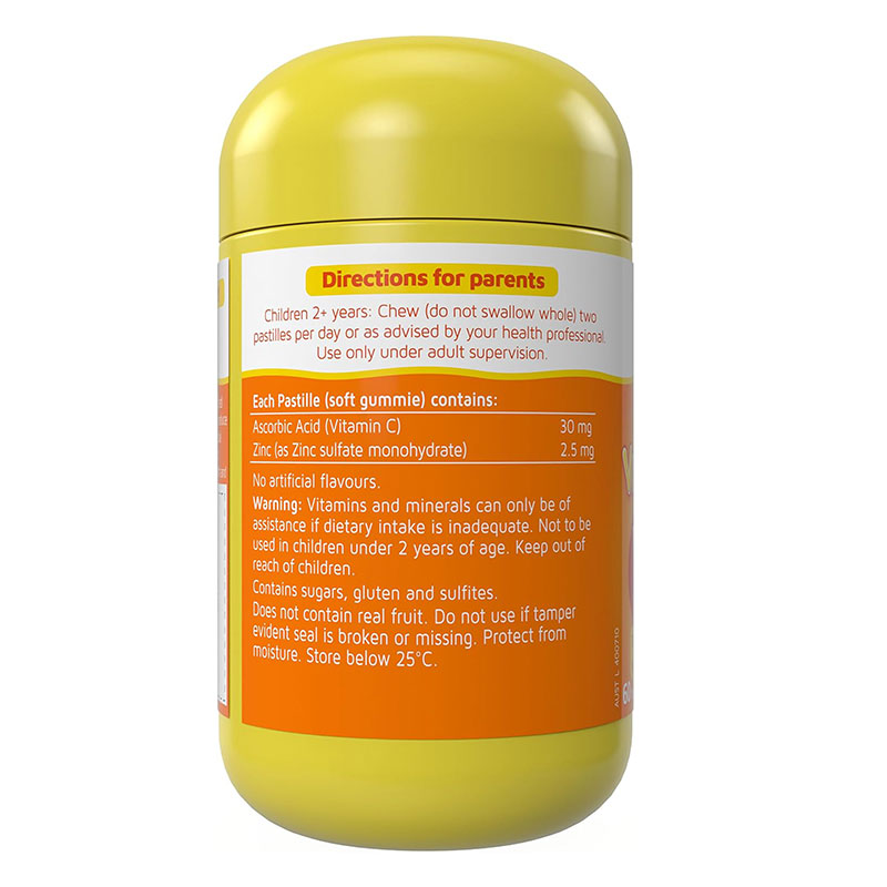 TPBVSK: Kẹo dẻo nhai bổ sung vitamin C & kẽm Nature's Way kids smart vita gummies vitamin c + zinc 60 viên thương hiệu NATURE'S WAY