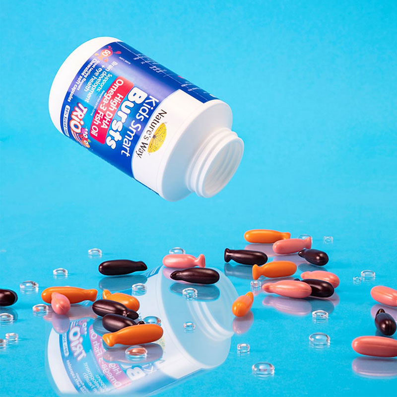 TPBVSK: Viên nhai bổ sung DHA Nature's Way kids smart bursts high DHA omega-3 fish oil 60 viên thương hiệu NATURE'S WAY