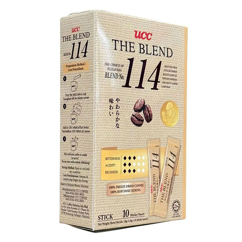 Cà phê hoà tan UCC The Blend 114 18g (1.8g x 10 gói) thương hiệu UCC