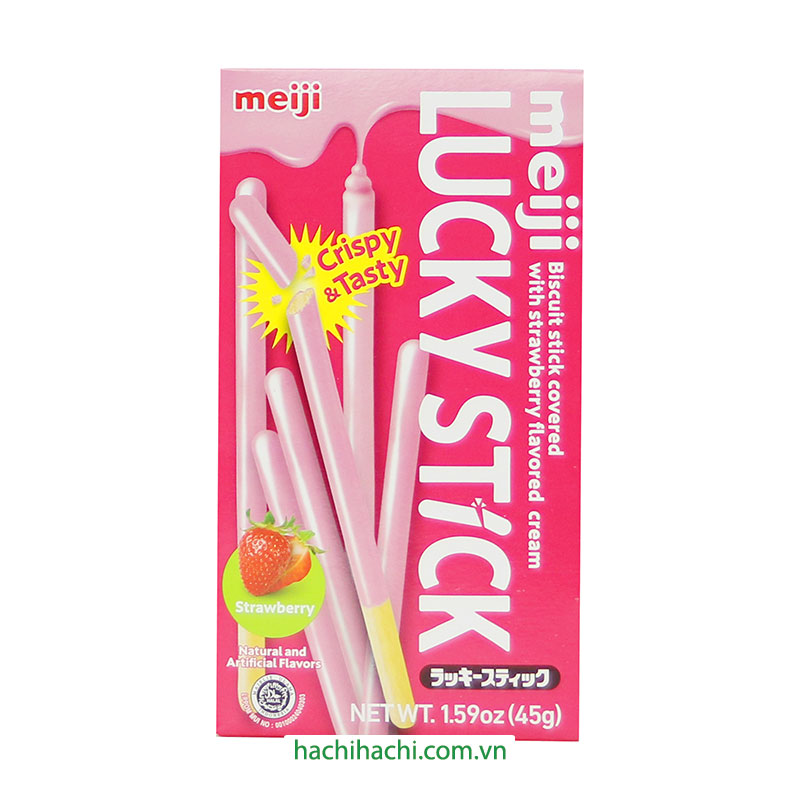 Bánh que Lucky Stick Strawberry Meiji 45g thương hiệu MEIJI