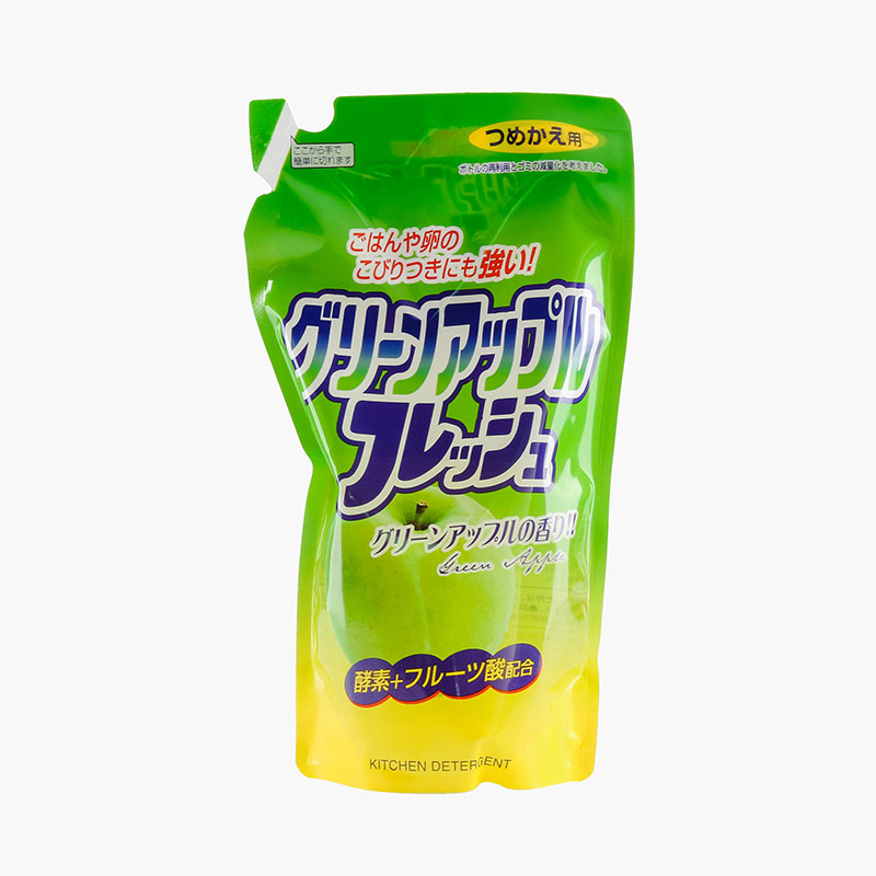 Quà tặng  SP 1 Hộp Sanka size L- Nước rửa chén trung tính hương táo xanh Rocket 500g Túi refill