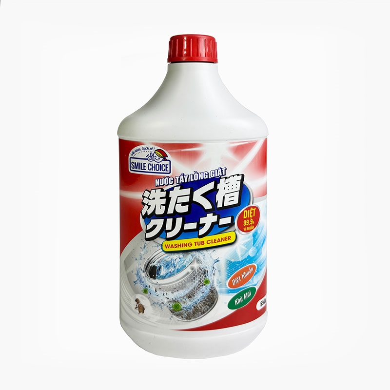 Combo siêu hời mua 1 tặng 1 Nước tẩy lồng máy giặt Mitsuei Smile Choice 550g thương hiệu 
