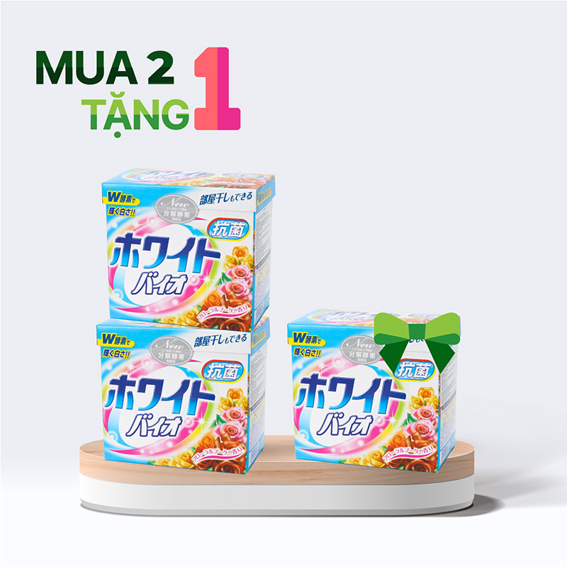 Combo siêu hời mua 2 tặng 1 hộp Bột giặt Wai hộp xanh 800g thương hiệu 