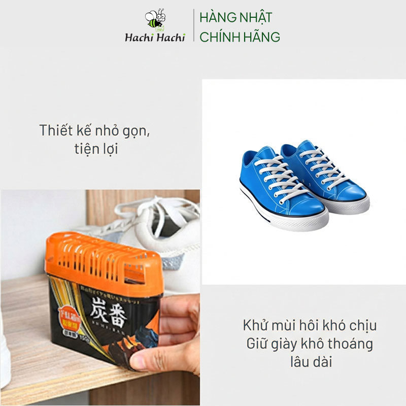 Combo siêu tiết kiệm 2  Chất khử mùi tủ giày than hoạt tính 150g thương hiệu 