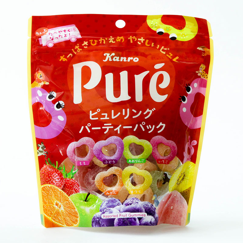 Combo siêu hời mua Kẹo dẻo trái cây Nhật Bản Kanro Pure 156g tặng gói 63g cùng loại (HSD: 30/6/26) thương hiệu 