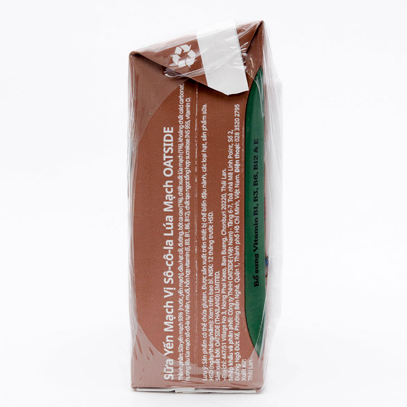 Combo siêu tiết kiệm 1 thùng 24 hộp TPBS: Sữa yến mạch vị socola lúa mạch Oatside 180ml - HSD: 8/8/2026 thương hiệu 