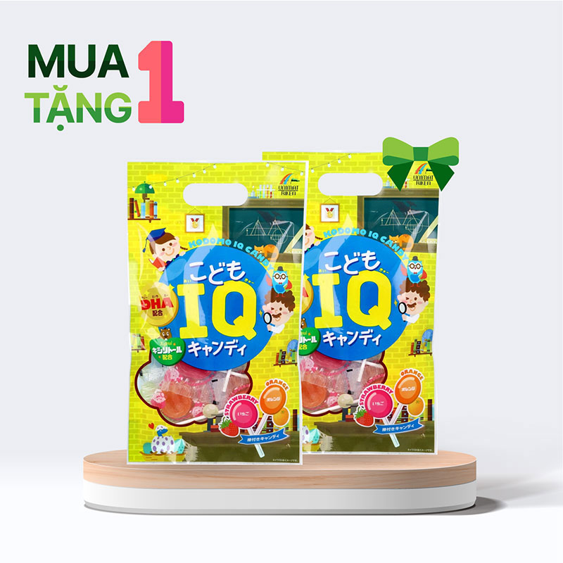 Combo siêu hời mua 1 tặng 1 TPBS: Kẹo mút IQ Unimat Riken (8 cây) thương hiệu 