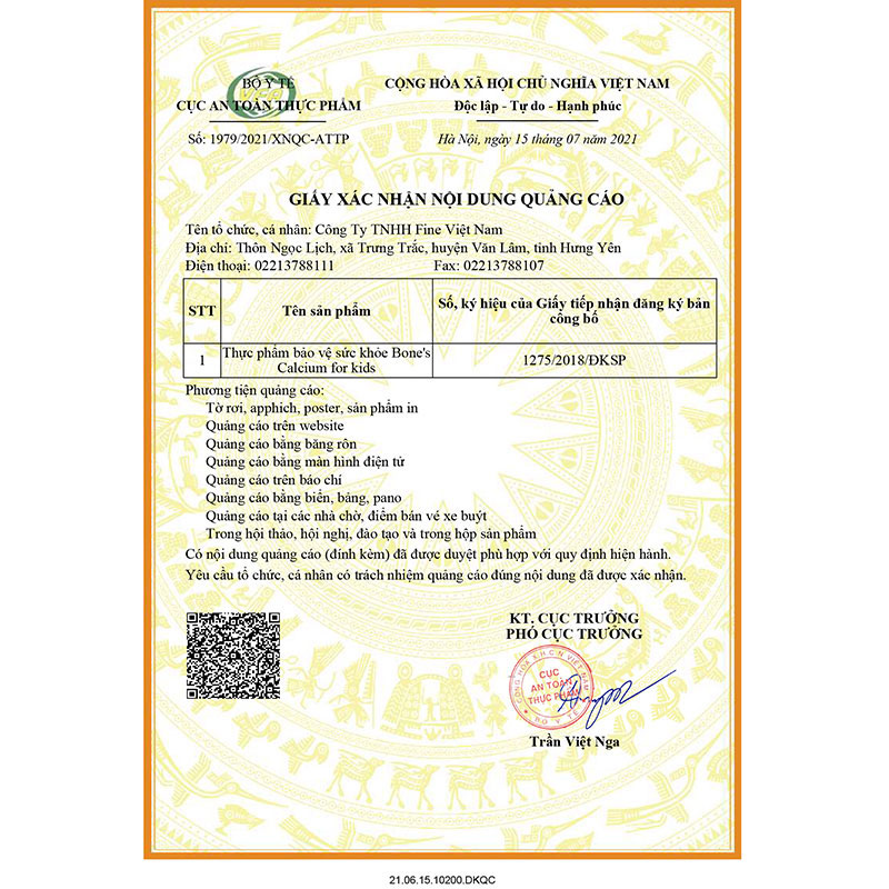 Combo siêu tiết kiệm 2 gói TPBVSK: Bột Bone's Calcium For Kids 140g bổ sung Canxi, D3, phát triển chiều cao chống còi xương thương hiệu 