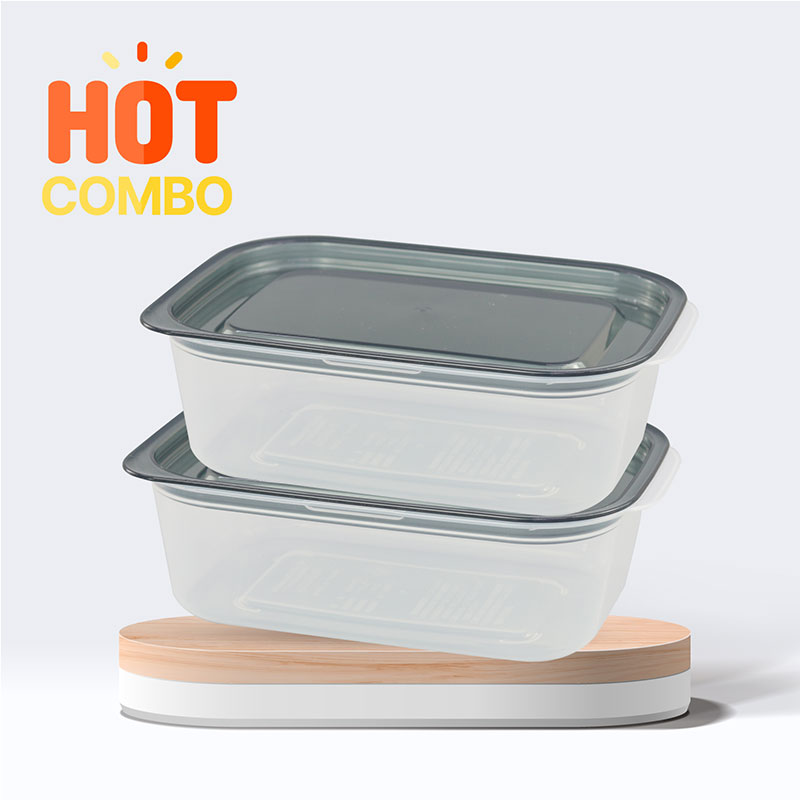 Combo siêu tiết kiệm 2 Hộp nhựa đựng thực phẩm Inomata 850ml thương hiệu 