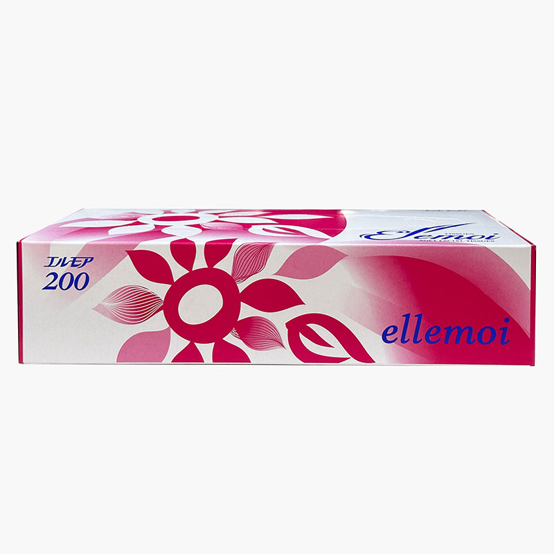 Combo siêu tiết kiệm 1 lốc 5 hộp Khăn giấy ăn Nhật Bản dai mịn 2 lớp Ellemoi 200 tờ thương hiệu 