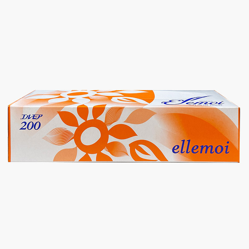 Combo siêu tiết kiệm 1 lốc 5 hộp Khăn giấy ăn Nhật Bản dai mịn 2 lớp Ellemoi 200 tờ thương hiệu 