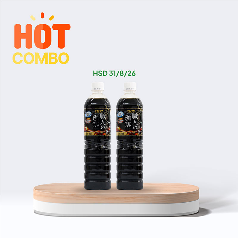 Combo siêu tiết kiệm 2 Cà phê đen không đường UCC 900ml (HSD: 31/8/2026)