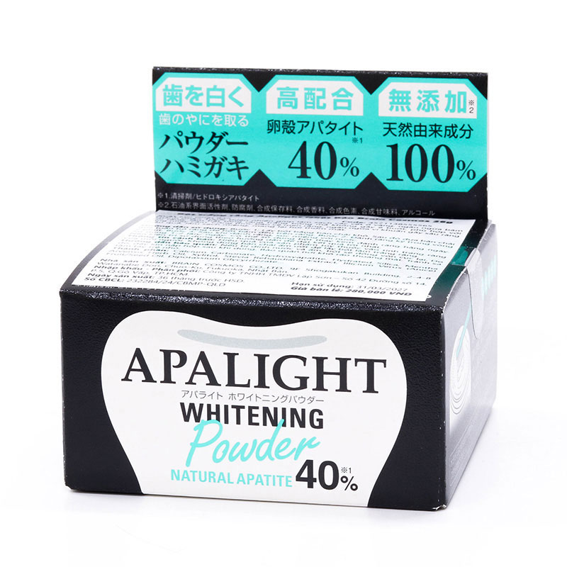 Combo siêu tiết kiệm 2 hộp Bột trắng răng Apalight Nhật Bản Brain Cosmos 26g thương hiệu 
