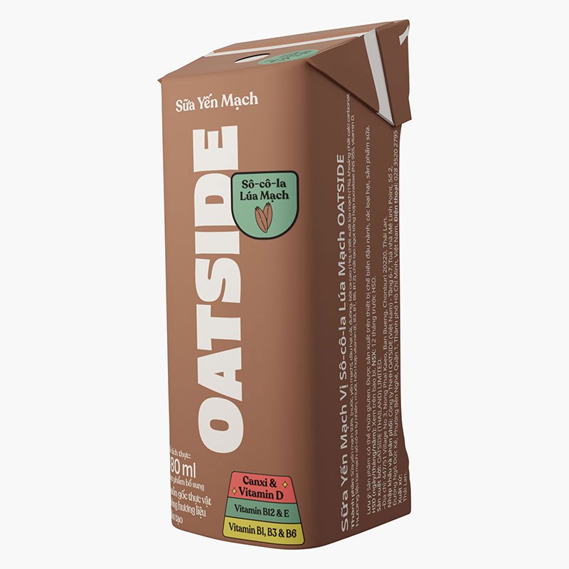 Combo siêu tiết kiệm 1 thùng 24 hộp TPBS: Sữa yến mạch vị socola lúa mạch Oatside 180ml thương hiệu 