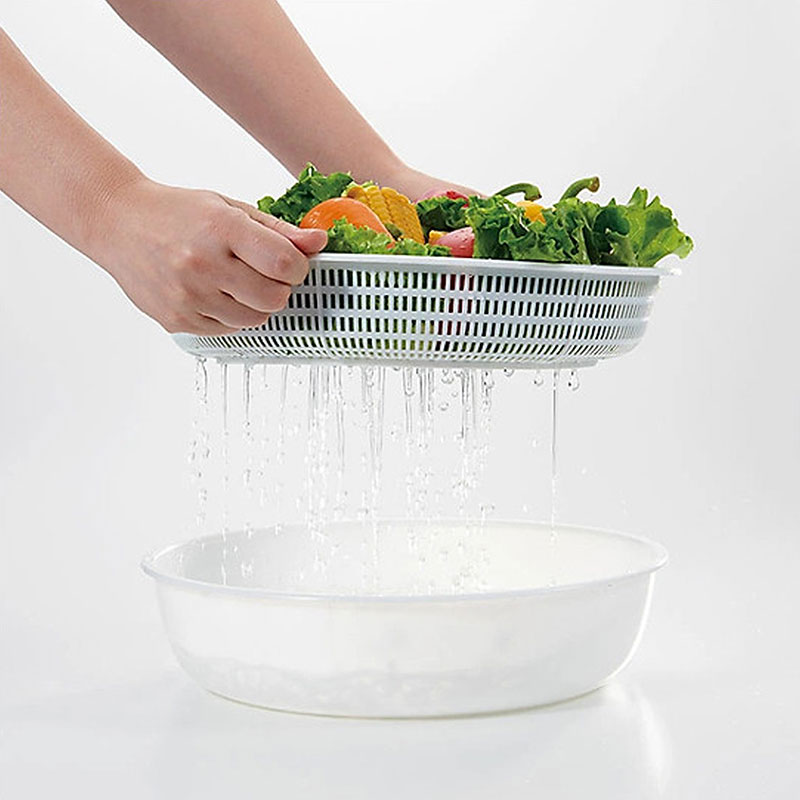 Combo siêu hời mua Bộ hộp nhựa đựng thực phẩm Inomata 9 cái tặng Bộ khay rổ nhựa Nhật Bản Nakaya 24.5cm (Nhiều mẫu) thương hiệu 