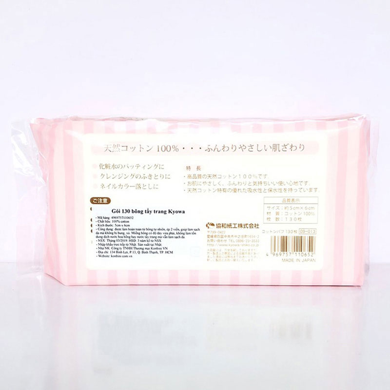 Combo siêu tiết kiệm 2 Bông tẩy trang Cotton thiên nhiên 130 miếng thương hiệu 