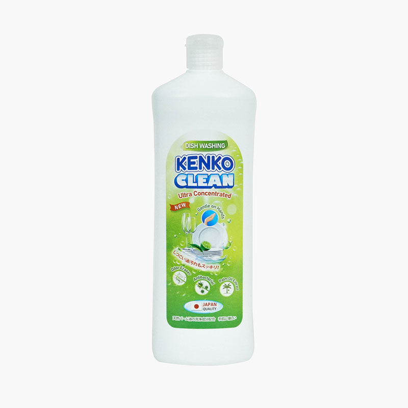 Combo siêu tiết kiệm 2 Nước rửa chén đậm đặc gốc thực vật diệt khuẩn Kenko Clean hương chanh & trà xanh 800ml thương hiệu 