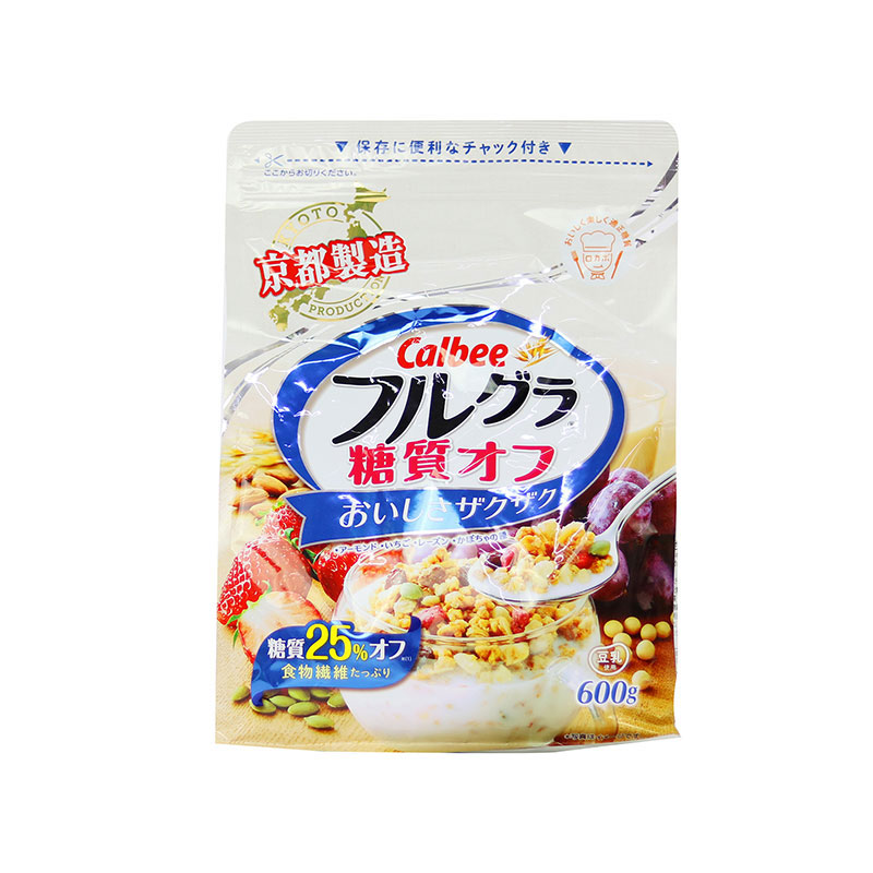 Combo siêu hòi mua Ngũ cốc trái cây Calbee ít đường 600g tặng 1 lốc 3 hộp TPBS: Sữa yến mạch vị nguyên bản Oatside 180ml thương hiệu 