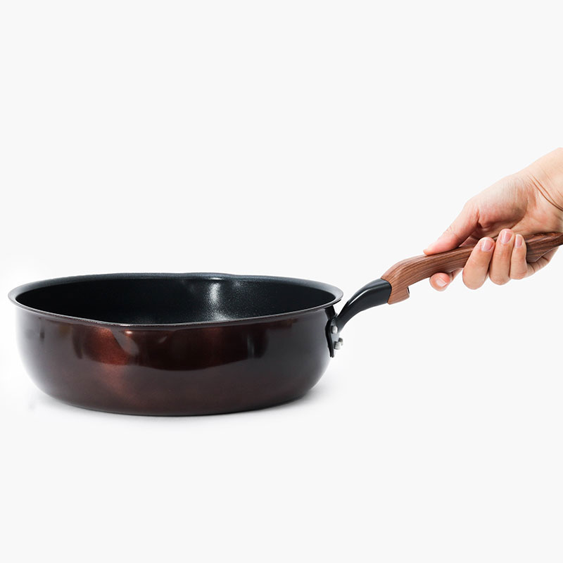 Combo siêu hời mua Chảo chống dính Puntec Nhật Bản 28cm Sâu lòng (có vạch đo lường) tặng 5 Chén sứ Nhật Bản 10.5cm (Ếch con) thương hiệu 
