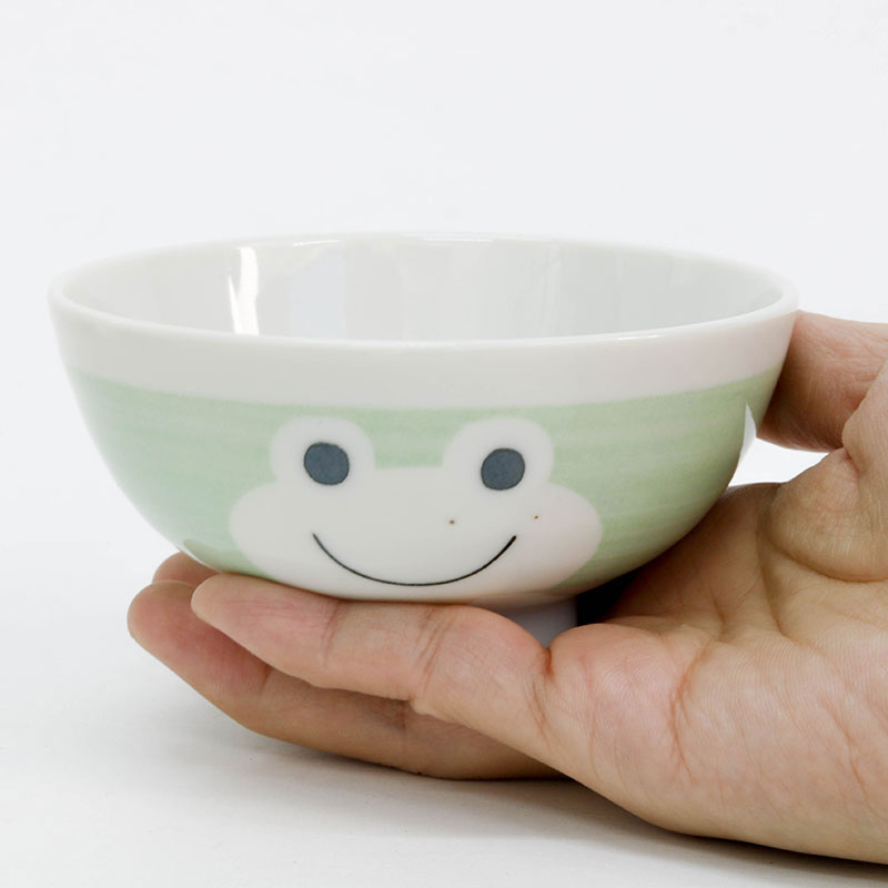 Combo siêu hời mua Chảo chống dính Puntec Nhật Bản 28cm Sâu lòng (có vạch đo lường) tặng 5 Chén sứ Nhật Bản 10.5cm (Ếch con) thương hiệu 