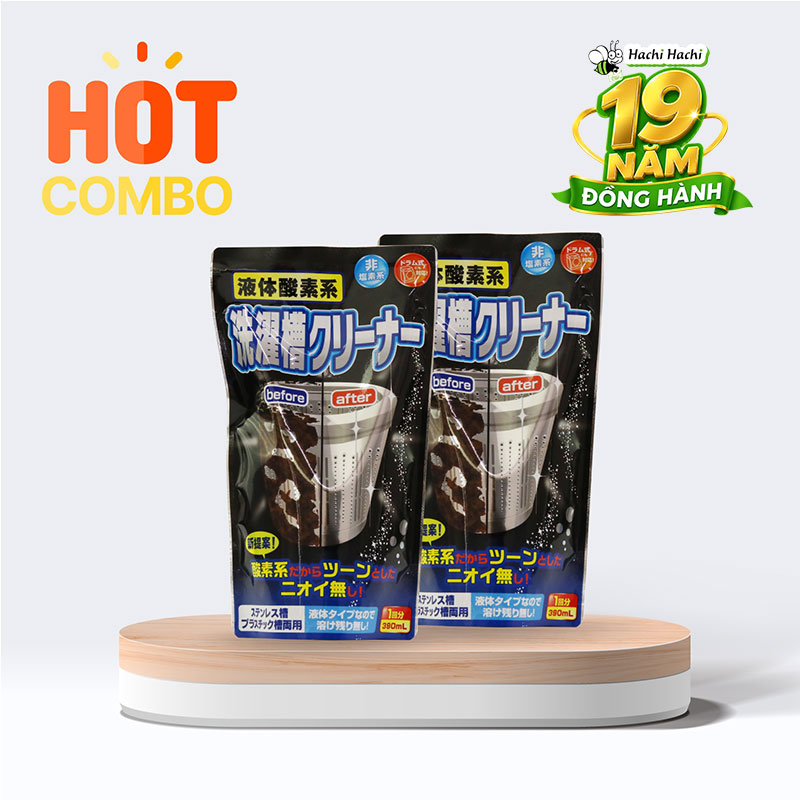 Combo siêu tiết kiệm 2 Chất tẩy rửa lồng máy giặt Rocket 390ml