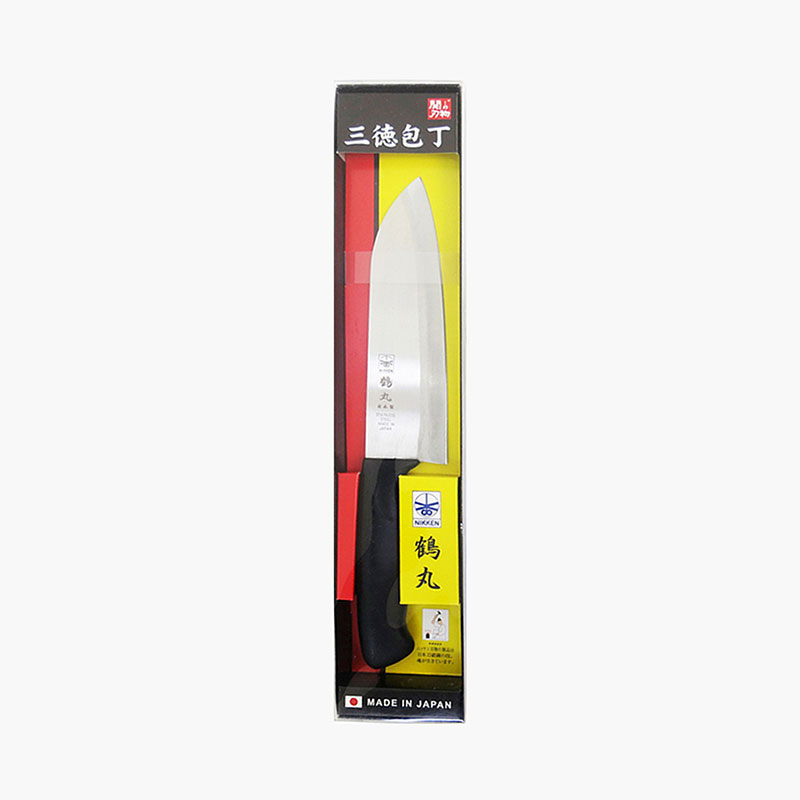 Combo siêu tiết kiệm Dao bếp inox Nikken Tsurumaru Petit lưỡi 12.5cm và Dao Santoku lưỡi 16.5cm thương hiệu 
