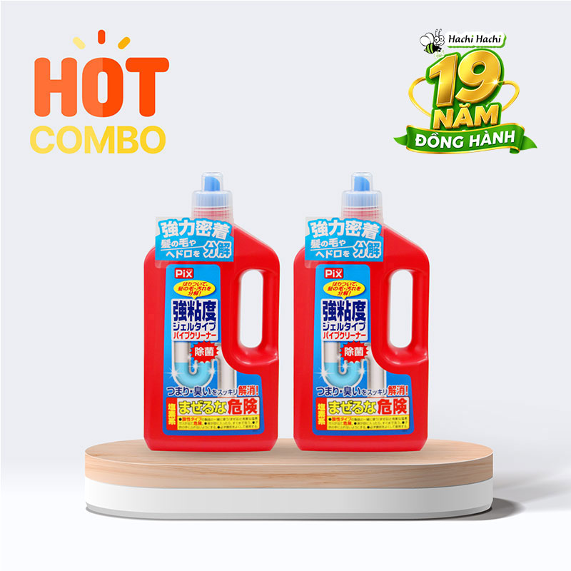 Combo siêu tiết kiệm 2 Gel thông cống, đường ống Lion Pix 800g