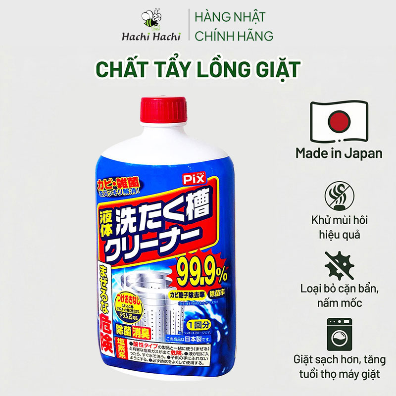 Combo siêu tiết kiệm 2 Chất tẩy rửa lồng máy giặt Lion Pix 550g thương hiệu 