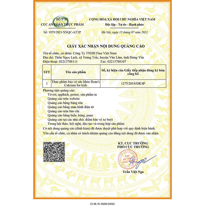 Combo siêu tiết kiệm 2 gói TPBVSK: Bột Bone's Calcium For Kids 140g bổ sung Canxi, D3, phát triển chiều cao chống còi xương thương hiệu 