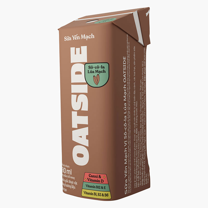 Combo siêu tiết kiệm thùng 24 hộp TPBS: Sữa yến mạch Oatside 180ml (12 đậm đà - 12 vị socola lúa mạch) thương hiệu 