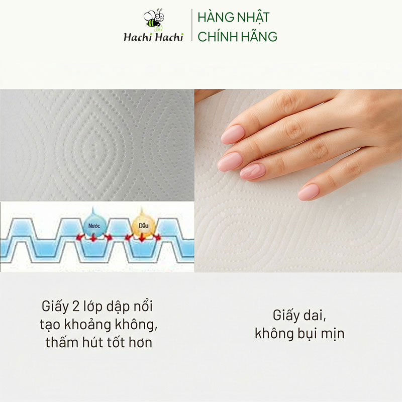 Combo siêu hời mua Khăn giấy bếp đa năng Ellemoi 2 lớp (4 cuộnx100 tờ) tặng Bộ khay rổ nhựa Nakaya 26.8x18.6cm (Nhiều mẫu) thương hiệu 