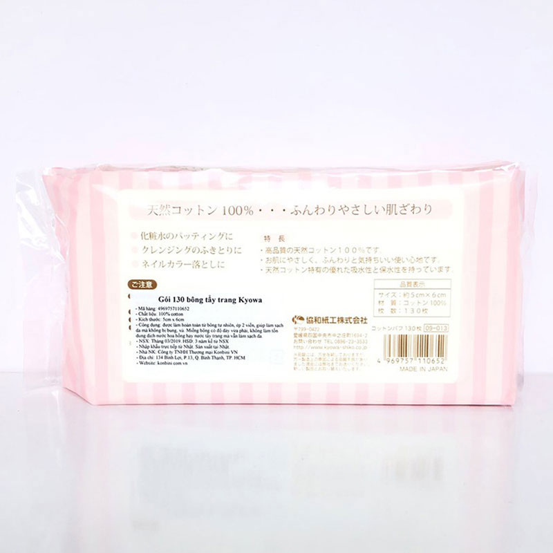 Combo siêu tiết kiệm 3 Bông tẩy trang Cotton thiên nhiên 130 miếng thương hiệu 