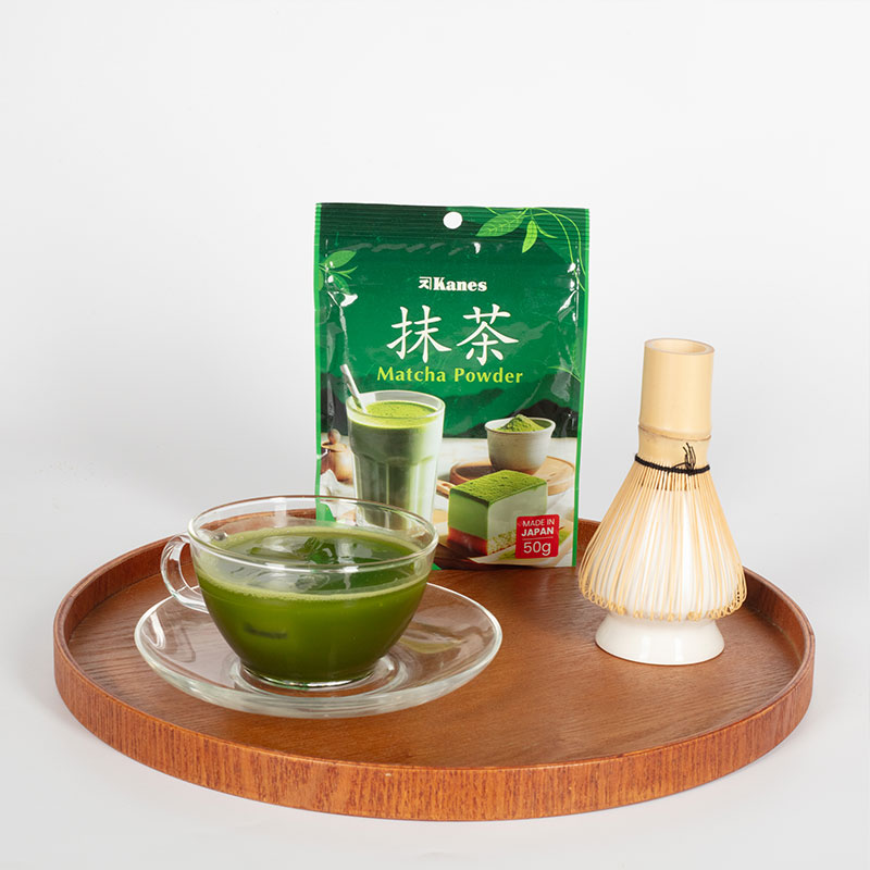 Combo siêu hời mua 4 Bột trà xanh Matcha Nhật Bản Kanes 50g tặng Máy tạo bọt sữa, cà phê cầm tay Echo Metal thương hiệu 