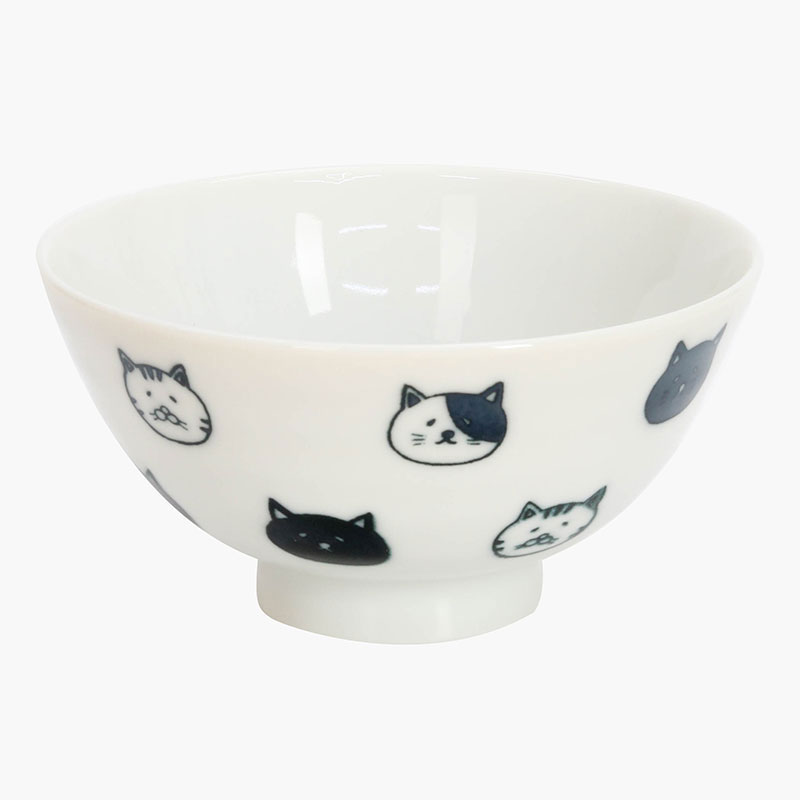 Combo siêu tiết kiêm 5 Chén sứ Nhật Bản 11.2cm Hình mèo thương hiệu 