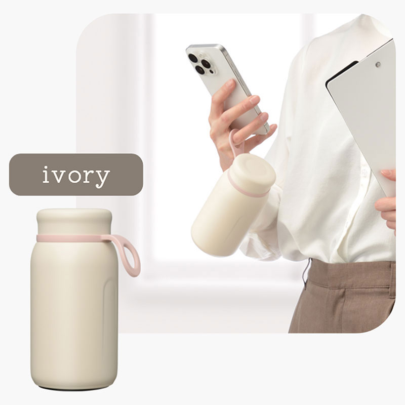 Combo siêu hời Mua Bình giữ nhiệt Wahei Freiz BPA Free 300ml (Ivory) Tặng Túi mù móc khóa hình chuột Hamtaro thương hiệu 