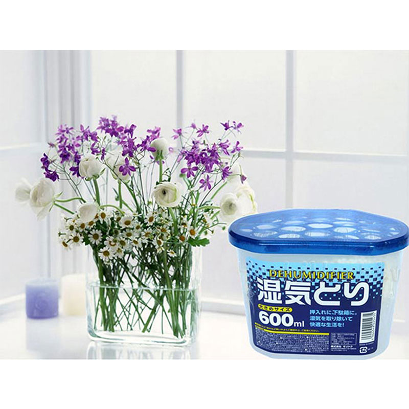 Combo siêu hời Mua Hộp hút ẩm khử mùi ẩm mốc ngăn tủ hương hoa Hakugen Earth 450mlx3 Tặng Hút ẩm 600ml thương hiệu 