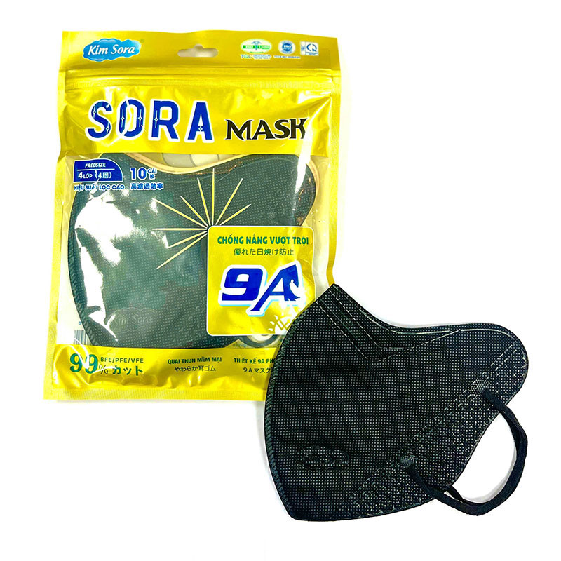 Combo siêu tiết kiêm 3 Khẩu trang y tế  Kim Sora 4 lớp 9A 10 cái (Nhiều mẫu) thương hiệu 