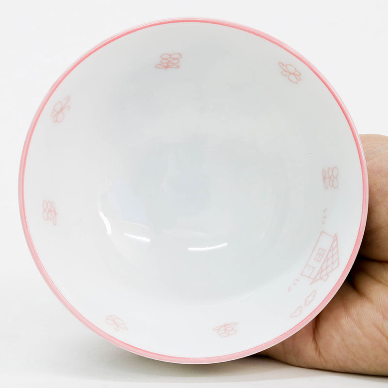 Combo siêu tiết kiệm 5 Chén sứ Nhật Bản 11cm (Thỏ Sakura hồng) thương hiệu 