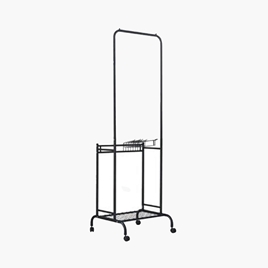 Sào phơi đồ thông minh 2 tầng có bánh xe đẩy (Đen)
