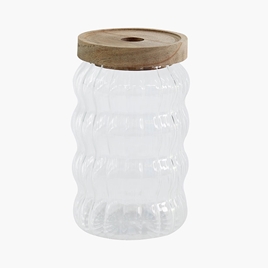 Hũ thủy tinh 700ml nắp gỗ