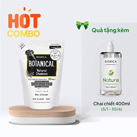 Dầu gội Nhật Bản thảo mộc Botanical Biorica non silicon 400ml