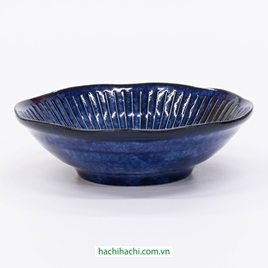 Đĩa sứ Nhật Bản 16.5cm sâu lòng, dùng được lò vi sóng
