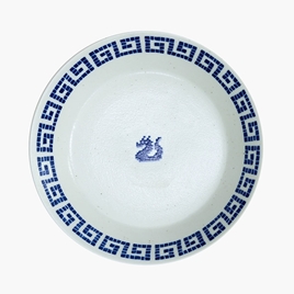 Đĩa sứ Nhật Bản 20.7cm, đĩa gốm sứ nông lòng, cạn lòng (Rồng sấm), dùng được lò vi sóng